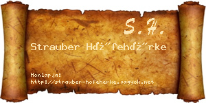 Strauber Hófehérke névjegykártya
